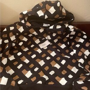 BOSS Black and Brown Patterned Hoodie